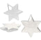Deco ster, h: 10 cm, 5 stuks, transparant