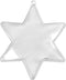 Deco ster, h: 10 cm, 5 stuks, transparant