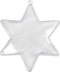 Deco ster, h: 10 cm, 5 stuks, transparant