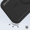 DECODED 360° Stand Case - iPhone 15 - 100% Gerecycleerd Plastic - Doorzichtig Hoesje - Geschikt voor MagSafe - Transparant Black Zwart