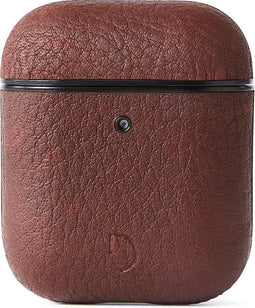DECODED Airpods hoesje – Geschikt voor AirPods 1 / 2 Full Grain Leer (Kaneelbruin)