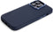 DECODED Back Cover - iPhone 14 Pro - Hoogwaardig Europees Leer - Hoesje met Metalen Knoppen - Magnetische Technologie van Apple - Navy