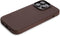 DECODED Back Cover - iPhone 14 Pro Max - Hoogwaardig Europees Leer - Hoesje met Metalen Knoppen - Magnetische Technologie van Apple - Donker Bruin