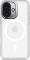 DECODED Clear Frosted Hoesje Geschikt voor iPhone 16 – Anti-Yellowing - 100% Gerecycleerd Materiaal – Geschikt voor MagSafe - Doorzichtig Hoesje – Wit