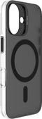 DECODED Clear Frosted Hoesje voor iPhone 16 – Anti-Yellowing - 100% Gerecycleerd Materiaal – Geschikt voor MagSafe - Doorzichtig Hoesje – Zwart