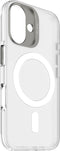 DECODED Clear Frosted Hoesje Geschikt voor iPhone 16 – Anti-Yellowing - 100% Gerecycleerd Materiaal – Geschikt voor MagSafe - Doorzichtig Hoesje – Wit