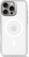 DECODED Clear Frosted Hoesje voor iPhone 16 Pro Max – Anti-Yellowing - 100% Gerecycleerd Materiaal – Geschikt voor MagSafe - Doorzichtig Hoesje – Wit