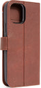 DECODED Detachable Wallet Case - iPhone 12 Mini - Afneembaar Hoesje met Pasjeshouder - Hoogwaardig Europees Leer - Magnetische Technologie van Apple - Bruin