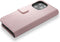 DECODED Detachable Wallet Case - iPhone 13 Pro - Afneembaar Hoesje met Pasjeshouder - Hoogwaardig Europees Leer - Magnetische Technologie van Apple - Licht Roze