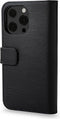 DECODED Detachable Wallet Case - iPhone 13 Pro - Afneembaar Hoesje met Pasjeshouder - Hoogwaardig Europees Leer - Zwart