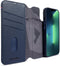 DECODED Detachable Wallet Case - iPhone 14 en 13 - Afneembaar Hoesje met Pasjeshouder - Hoogwaardig Europees Leer - Magnetische Technologie van Apple - Donker Blauw