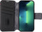 DECODED Detachable Wallet Case - iPhone 14 en 13 - Afneembaar Hoesje met Pasjeshouder - Hoogwaardig Europees Leer - Magnetische Technologie van Apple - Zwart