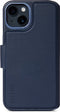 DECODED Detachable Wallet Case - iPhone 14 en 13 - Afneembaar Hoesje met Pasjeshouder - Hoogwaardig Europees Leer - Magnetische Technologie van Apple - Donker Blauw
