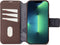 DECODED Detachable Wallet Case - iPhone 14 Plus - Afneembaar Hoesje met Pasjeshouder - Hoogwaardig Europees Leer - Magnetische Technologie van Apple - Donker Bruin
