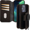 DECODED Detachable Wallet Case - iPhone 14 Pro - Afneembaar Hoesje met Pasjeshouder - Hoogwaardig Europees Leer - Magnetische Technologie van Apple - Donker Bruin