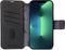DECODED Detachable Wallet Case - iPhone 14 Pro - Afneembaar Hoesje met Pasjeshouder - Hoogwaardig Europees Leer - Magnetische Technologie van Apple - Zwart