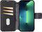 DECODED Detachable Wallet Case - iPhone 14 Pro - Afneembaar Hoesje met Pasjeshouder - Hoogwaardig Europees Leer - Magnetische Technologie van Apple - Zwart