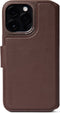 DECODED Detachable Wallet Case - iPhone 14 Pro Max - Afneembaar Hoesje met Pasjeshouder - Hoogwaardig Europees Leer - Magnetische Technologie van Apple - Donker Bruin