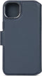 DECODED Detachable Wallet Case - iPhone 15 - 2-in-1 Magnetisch Afneembaar Hoesje met Pasjeshouder - Hoogwaardig Europees Leer - Geschikt voor MagSafe - True Navy Blauw