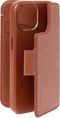 DECODED Detachable Wallet Case - iPhone 15 Plus - 2-in-1 Magnetisch Afneembaar Hoesje met Pasjeshouder - Hoogwaardig Europees Leer - Geschikt voor MagSafe - Tan Bruin
