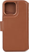 DECODED Detachable Wallet Case - iPhone 15 Pro - 2-in-1 Magnetisch Afneembaar Hoesje met Pasjeshouder - Hoogwaardig Europees Leer - Geschikt voor MagSafe - Tan Bruin
