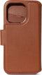 DECODED Detachable Wallet Case - iPhone 15 Pro Max - 2-in-1 Magnetisch Afneembaar Hoesje met Pasjeshouder - Hoogwaardig Europees Leer - Geschikt voor MagSafe - Tan Bruin
