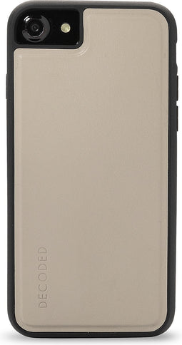 DECODED Detachable Wallet Case - iPhone SE / SE 3 / 8 - Afneembaar Hoesje met Pasjeshouder - Hoogwaardig Europees Leer - Beige