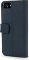 DECODED Detachable Wallet Case - iPhone SE / SE 3 / 8 - Afneembaar Hoesje met Pasjeshouder - Hoogwaardig Europees Leer - Donker Blauw