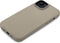 DECODED Embossed Back Cover - iPhone 14 Plus - Hoogwaardig Europees Leer - Hoesje met Metalen Knoppen - Magnetische Technologie van Apple - Beige, Grijs
