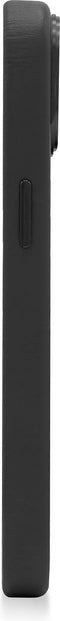 DECODED Embossed Back Cover - iPhone 14 Pro - Hoogwaardig Europees Leer - Hoesje met Metalen Knoppen - Magnetische Technologie van Apple - Beige, Grijs
