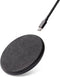 DECODED FastPad Wireless Charger – Qi draadloze lader – Metalen Disc + leren pad - 10W / 7,5W output – incl. USB-C Kabel - Zwart / Zwart