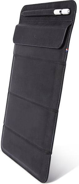 DECODED Foldable Sleeve - Hoogwaardig Full-Grain Leer, Diverse Kijkmodi, Tablethoes tot 9.7" - Zwart