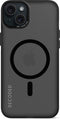 DECODED Grip Case Back Cover - iPhone 15 Plus - 100% Gerecycleerd Plastic - Doorzichtig Hoesje - Geschikt voor MagSafe - Transparant Black Zwart
