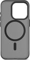 DECODED Grip Case Back Cover - iPhone 15 Pro - 100% Gerecycleerd Plastic - Doorzichtig Hoesje - Geschikt voor MagSafe - Transparant Black Zwart