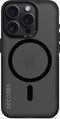 DECODED Grip Case Back Cover - iPhone 15 Pro - 100% Gerecycleerd Plastic - Doorzichtig Hoesje - Geschikt voor MagSafe - Transparant Black Zwart