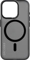 DECODED Grip Case Back Cover - iPhone 15 Pro Max- 100% Gerecycleerd Plastic - Doorzichtig Hoesje - Transparant Black Zwart Geschikt voor MagSafe -