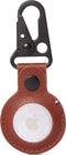 DECODED Leather Airtag hoesje - Leather Loop Dogclip - Cinnamon Brown