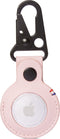 DECODED Leather Airtag hoesje - Leather Loop Dogclip -Silver Pink