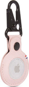 DECODED Leather Airtag hoesje - Leather Loop Dogclip -Silver Pink
