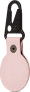 DECODED Leather Airtag hoesje - Leather Loop Dogclip -Silver Pink