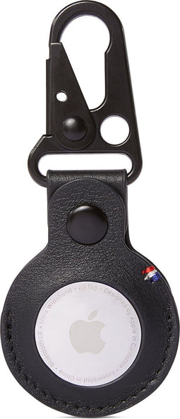 DECODED Leather Airtag hoesje - Leather Loop Dogclip - Zwart