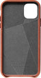 DECODED Leren Back Cover - iPhone 11 - Hoogwaardig Europees Leer - Hoesje met Metalen Knoppen - Bruin