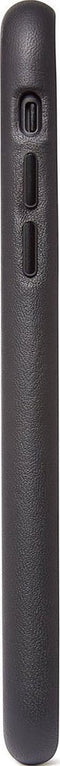 DECODED Leren Back Cover - iPhone 11 - Hoogwaardig Europees Leer - Hoesje met Metalen Knoppen - Zwart