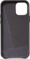 DECODED Leren Back Cover - iPhone 12 Mini - Hoogwaardig Europees Leer - Hoesje met Metalen Knoppen - Magnetische Technologie van Apple - Zwart