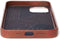 DECODED Leren Back Cover - iPhone 12 Mini - Hoogwaardig Europees Leer - Hoesje met Metalen Knoppen - Magnetische Technologie van Apple - Bruin