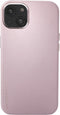 DECODED Leren Back Cover - iPhone 13 - Hoogwaardig Europees Leer - Hoesje met Metalen Knoppen - Magnetische Technologie van Apple - Roze