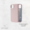 DECODED Leren Back Cover - iPhone 13 - Hoogwaardig Europees Leer - Hoesje met Metalen Knoppen - Magnetische Technologie van Apple - Roze