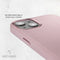 DECODED Leren Back Cover - iPhone 13 - Hoogwaardig Europees Leer - Hoesje met Metalen Knoppen - Magnetische Technologie van Apple - Roze