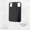 DECODED Leren Back Cover - iPhone 13 - Hoogwaardig Europees Leer - Hoesje met Metalen Knoppen - Magnetische Technologie van Apple - Zwart