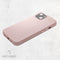 DECODED Leren Back Cover - iPhone 13 - Hoogwaardig Europees Leer - Hoesje met Metalen Knoppen - Magnetische Technologie van Apple - Roze